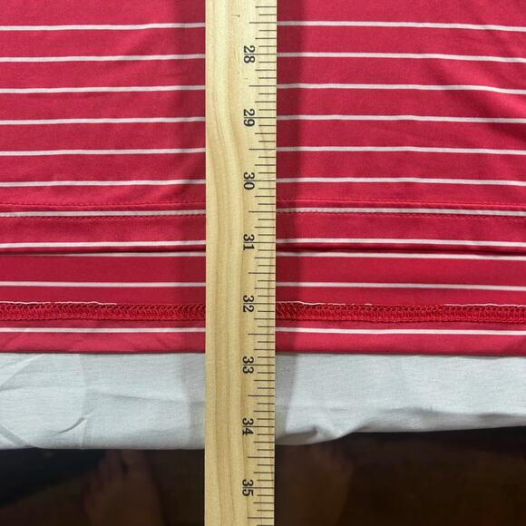 RLX Ralph Lauren - Red - Golf - Sports wear - Men's Red Striped Polo - Size: XL - Picture 5 of 7